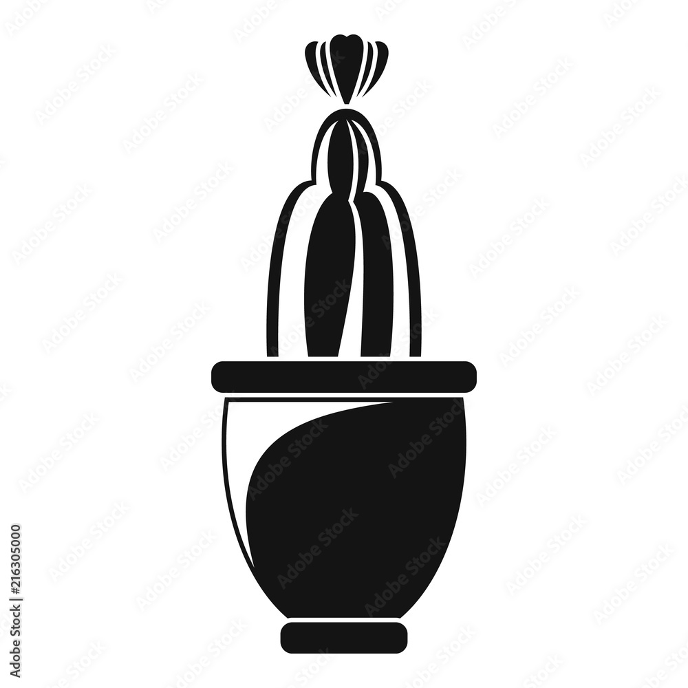 Poster cactus flower icon. simple illustration of cactus flower vector icon for web design isolated on whit