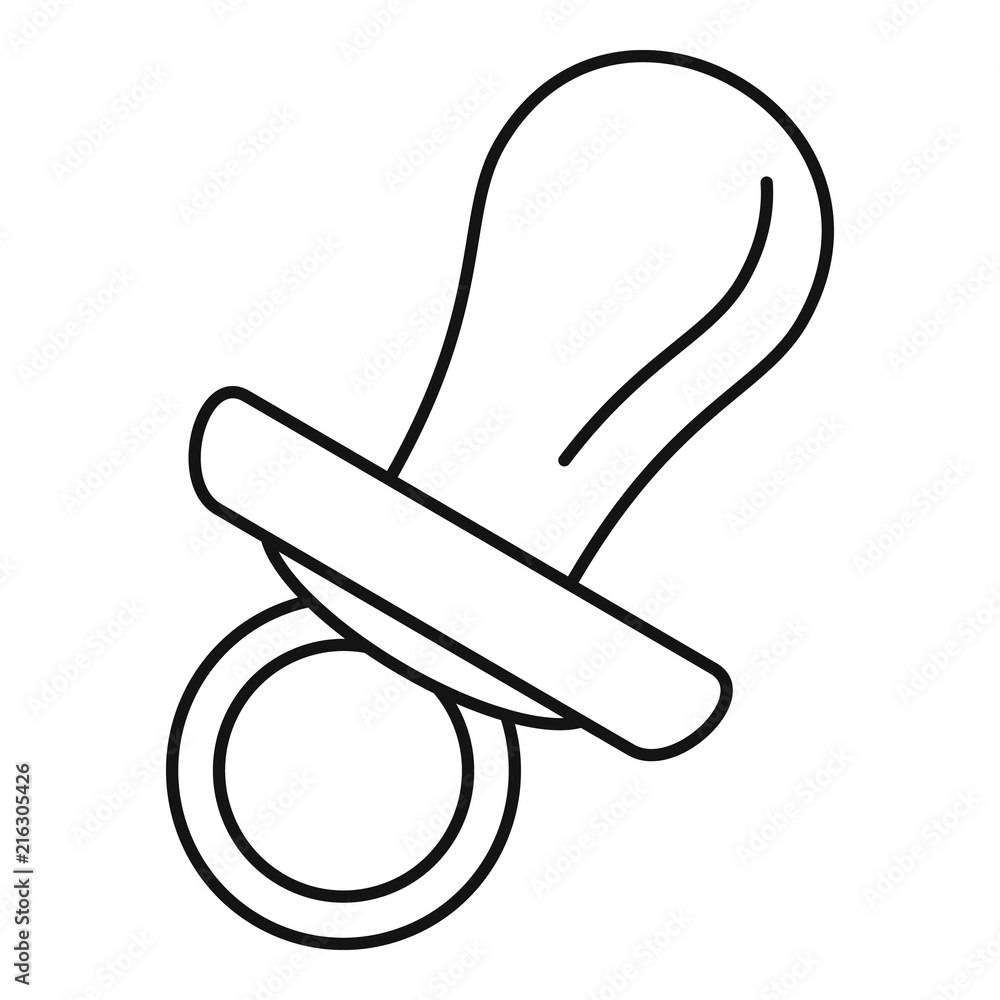 Poster nipple icon. outline nipple vector icon for web design isolated on white background