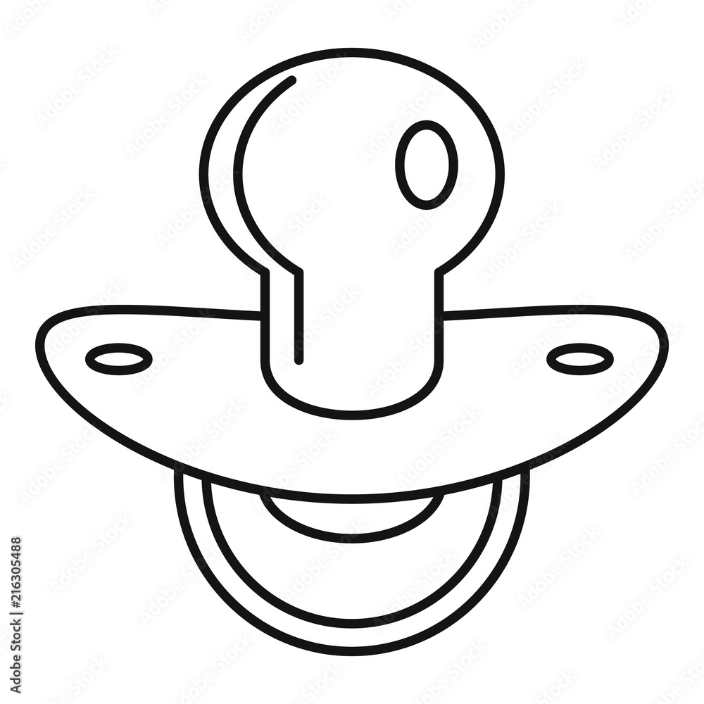 Poster soft nipple icon. outline soft nipple vector icon for web design isolated on white background