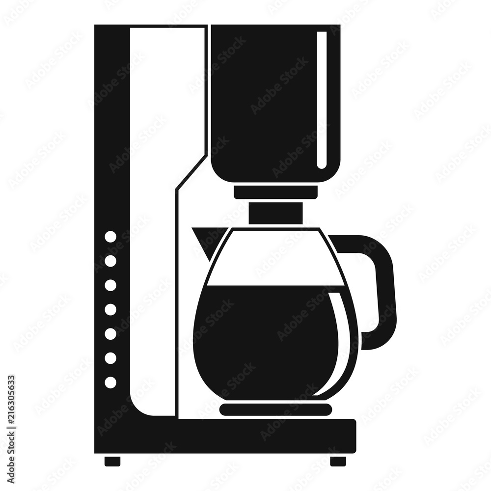 Poster coffee maker icon. simple illustration of coffee maker vector icon for web design isolated on white 