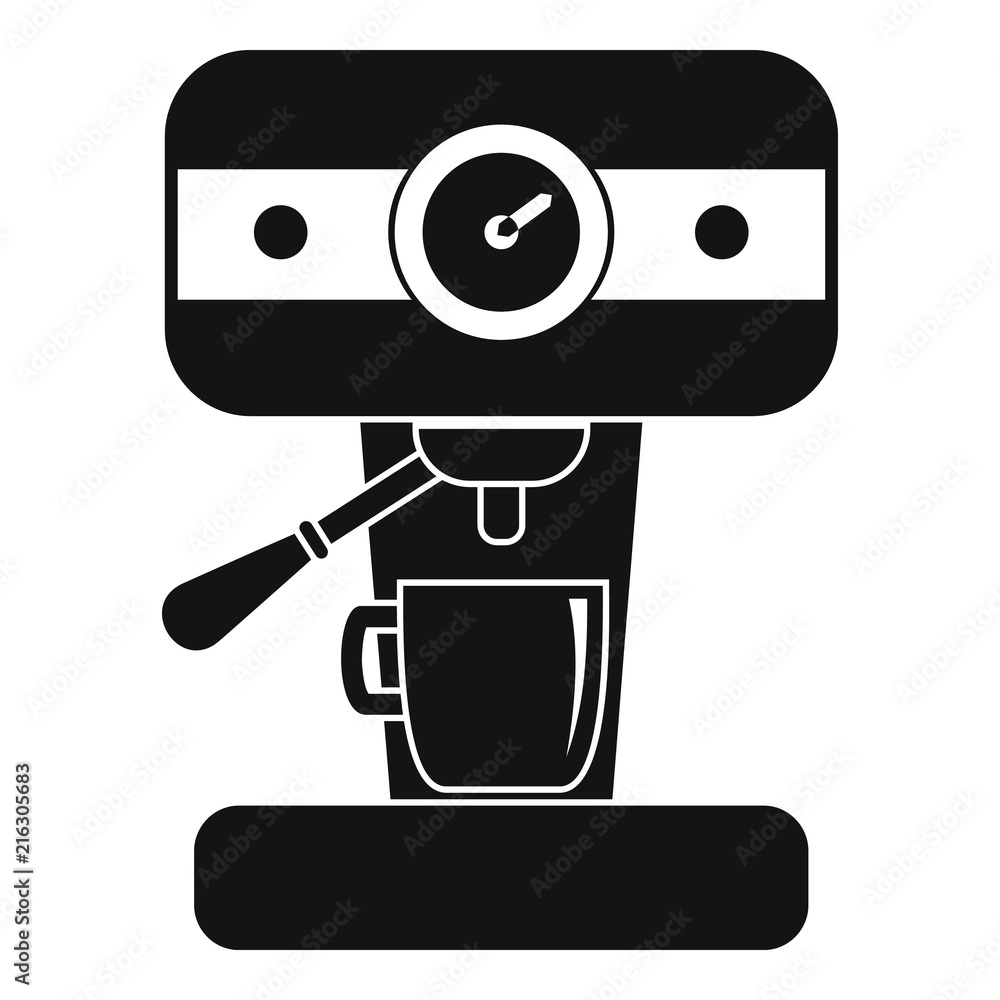 Poster bar coffee machine icon. simple illustration of bar coffee machine vector icon for web design isolat