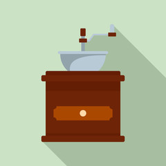 Coffee mill icon. Flat illustration of coffee mill vector icon for web design