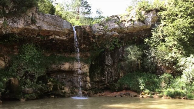 Small waterfalls of Campdevanol in Girona, Spain.