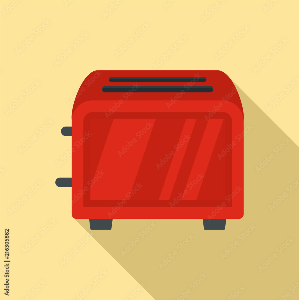 Sticker Vintage toaster icon. Flat illustration of vintage toaster vector icon for web design