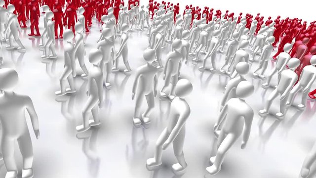 Switzerland map and flag made out of people