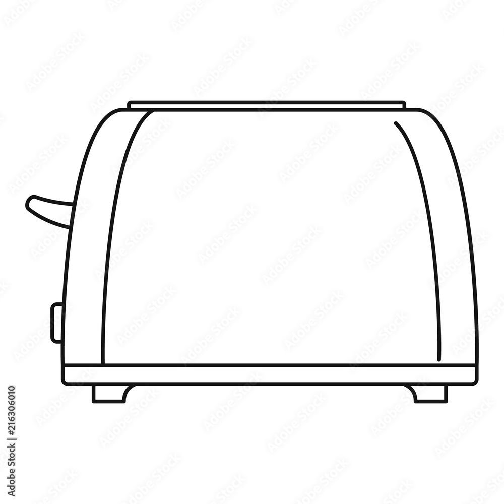 Poster old toaster icon. outline old toaster vector icon for web design isolated on white background