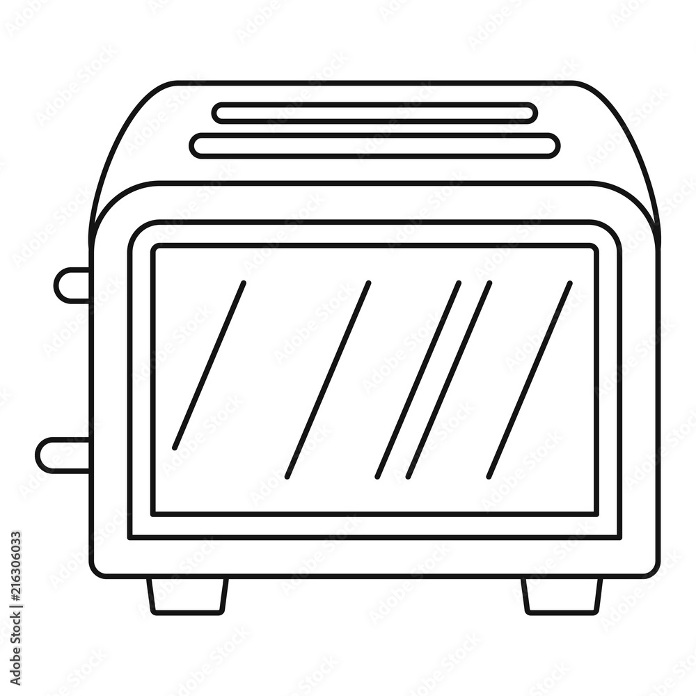 Poster vintage toaster icon. outline vintage toaster vector icon for web design isolated on white backgroun