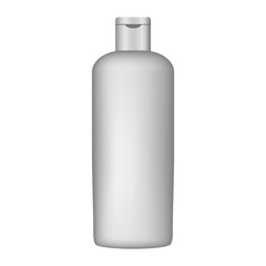 Cosmetic bottle mockup. Realistic illustration of cosmetic bottle vector mockup for web design isolated on white background