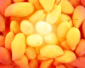 Fototapeta na wymiar Photo of a macro background of yellow mango