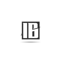 Initial Letter IB Logo Template Design