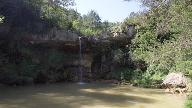 Small waterfalls of Campdevanol in Girona, Spain.