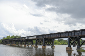 Obraz premium Old rusty bridge