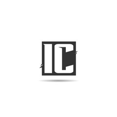 Initial Letter IC Logo Template Design
