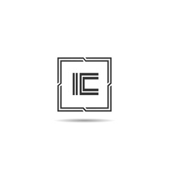 Initial Letter IC Logo Template Design