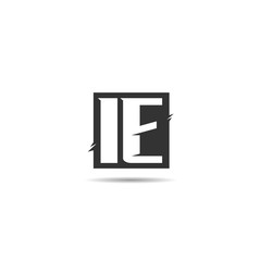 Initial Letter IE Logo Template Design