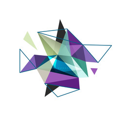 Vector triangle abstract background, low poly concept