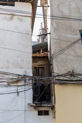 Elektrizität in der Old Town von Sansibar