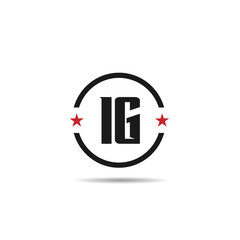Initial Letter IG Logo Template Design
