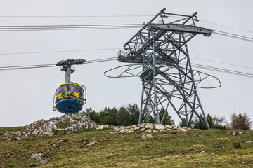Cable car on Monte Baldo mountain, Italy, Lombardy, Malcesine