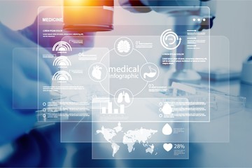 Scientist hand holding a Test tubes, Laboratory research