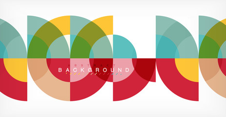 Minimal circle abstract background design, multicolored template for business or technology presentation or web brochure cover layout, wallpaper