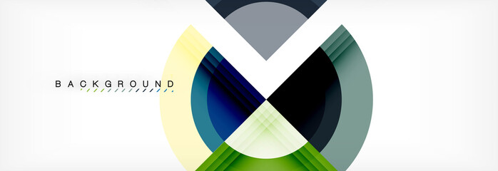 Obraz premium Vector circular geometric abstract background