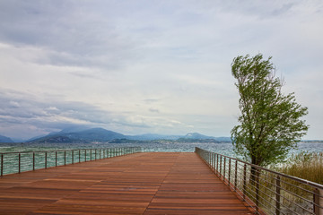 Fototapeta na wymiar Garda lake landscape, Sirmione, Italy