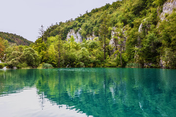 Plitvice lake landscape, Croatia, national park