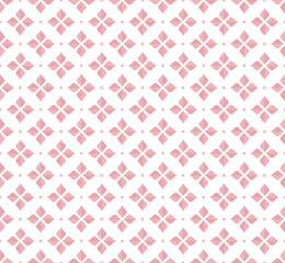 Vector Pink Star Modern Seamless Pattern. Monochrome Retro Texture. Hipster Geometric Background.