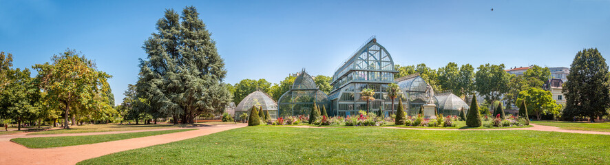 Jardin botanique et serres du parc de la Tête d'Or à Lyon