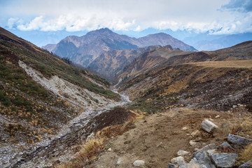 High mountain views: Kuari Pass, Curzon's Trail, Garhwal Himalayas, India