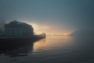 dawn through the fog