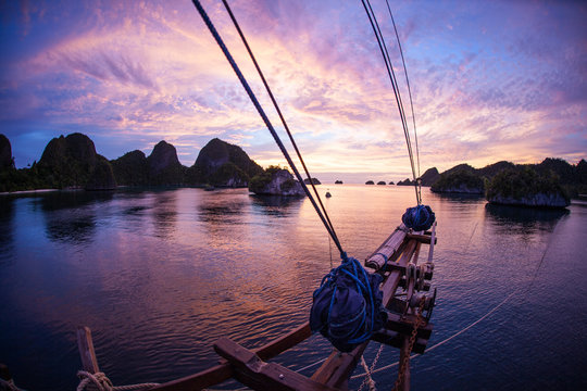Beautiful Sunset in Wayag, Raja Ampat