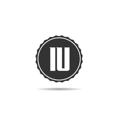 Initial Letter IU Logo Template Design
