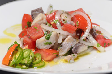 Delicioso platillo mexicano gourmet, ceviche de pescado