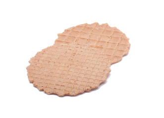 Wafers stack snack for breakfast isolated on the white