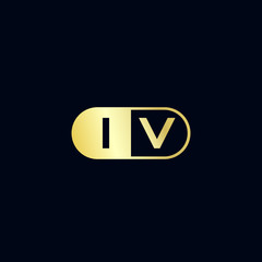 Initial Letter IV Logo Template Design
