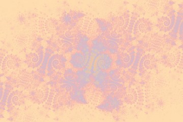 Fraktales Muster - Spiralen - Ornamente - Pfirsich