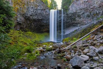 Tamanawas Falls along Cold Spring Creek in Oregon Closeup