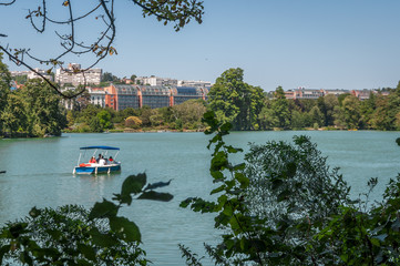 Lac du parc de la Tête d'Or à Lyon