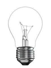 Electric Light Bulb Isolated on White Background
