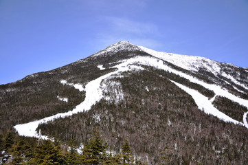 Whiteface Mountain in winter, Adirondack Mountains, New York state, USA.