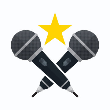Karaoke Party theme with microphones