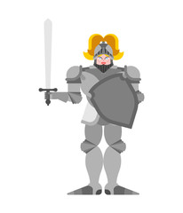 Joan of Arc. Woman knight history. National heroine of France Vector illustration