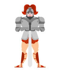 Joan of Arc. Woman knight history. National heroine of France Vector illustration