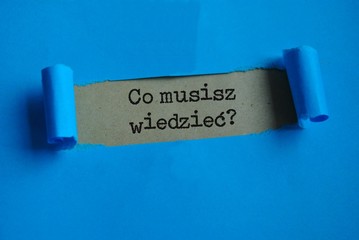 Co musisz wiedzieć?