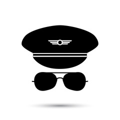 Pilot black icon silhouette © Aliaksandra