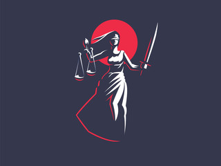 The goddess of justice Themis.