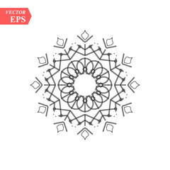 Snowflake icon. Christmas and winter theme. Simple flat black illustration on white background.