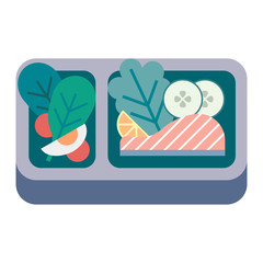  Lunch Box vector illustration
